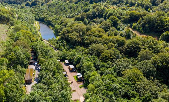 Aerial view of Cwmcarn Forest